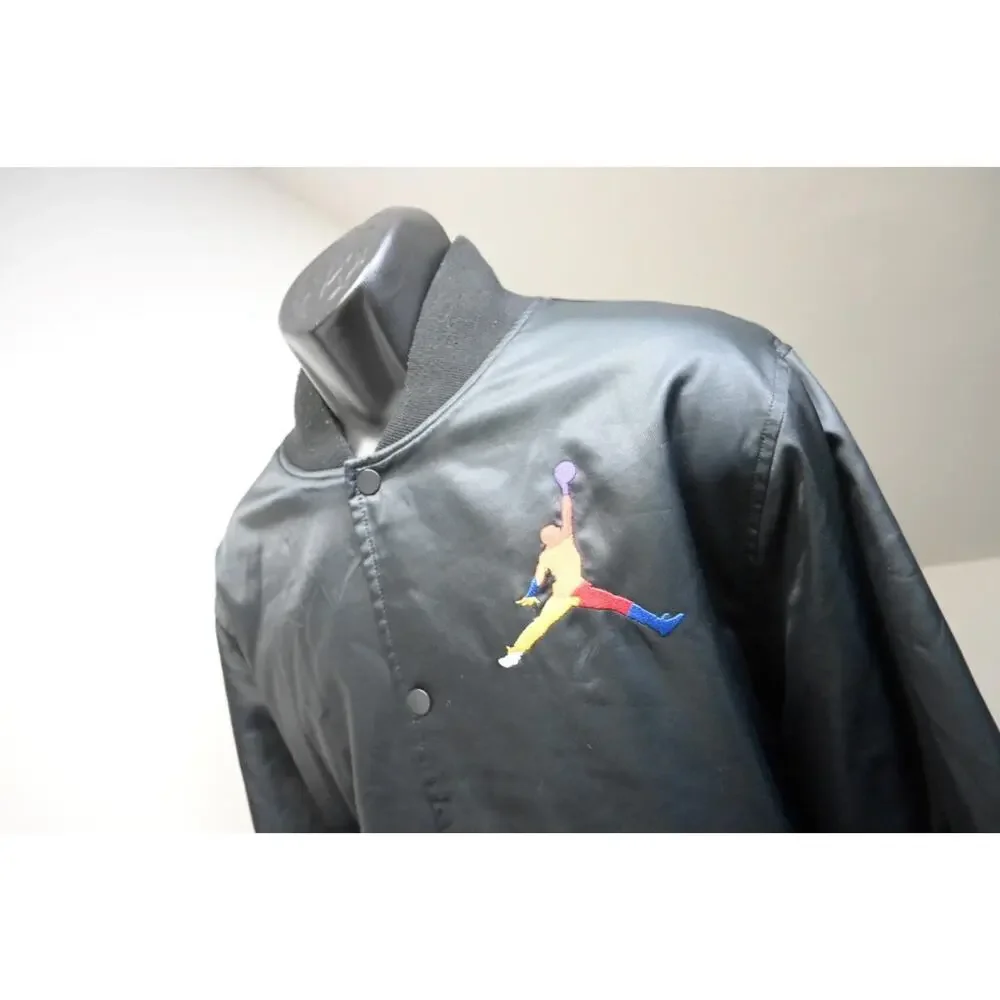 Nike Air Jordan Jumpman Jacket Performance Athetic Snap up Black Mens Sz 2XL XXL